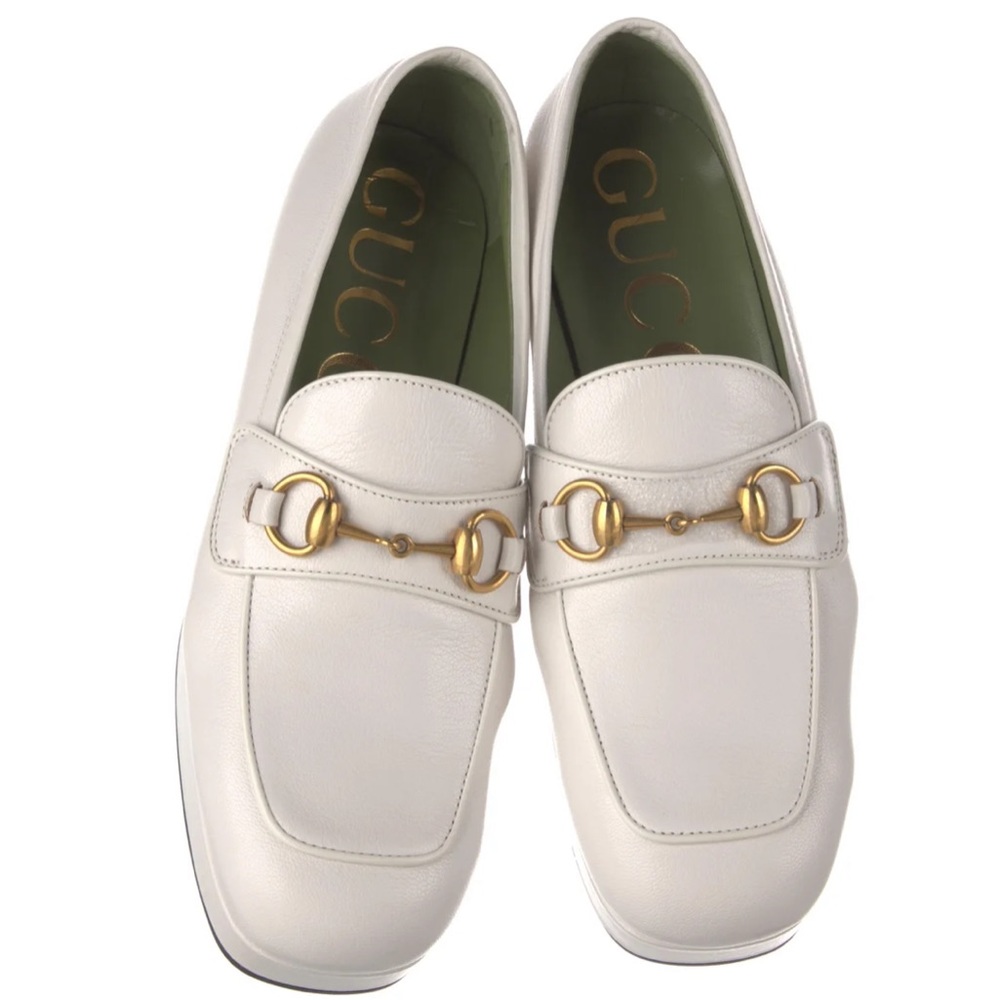 Gucci Houdan 15 Horsebit white leather platform - Picture 4 of 6